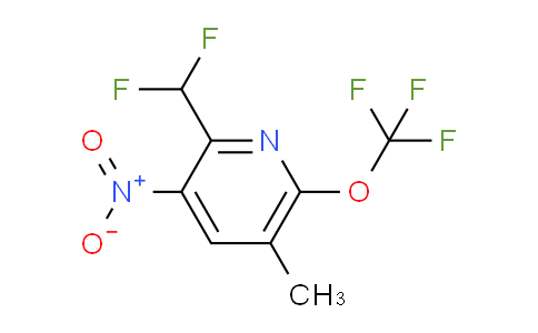 2-(Difluoromethyl)-5-methyl-3-nitro-6-(trifluoromethoxy)pyridine