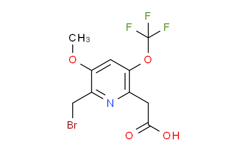 2-(Bromomethyl)-3-methoxy-5-(trifluoromethoxy)pyridine-6-acetic acid