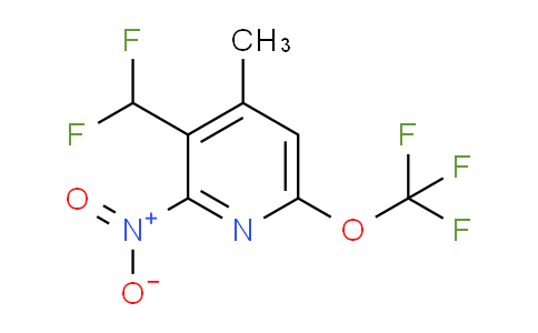 3-(Difluoromethyl)-4-methyl-2-nitro-6-(trifluoromethoxy)pyridine