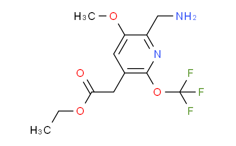 Ethyl 2-(aminomethyl)-3-methoxy-6-(trifluoromethoxy)pyridine-5-acetate