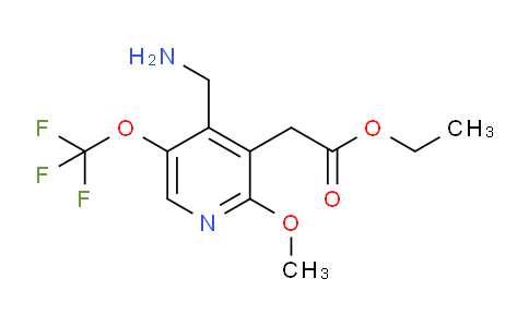 Ethyl 4-(aminomethyl)-2-methoxy-5-(trifluoromethoxy)pyridine-3-acetate