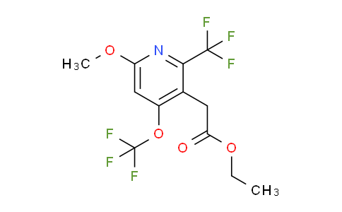 Ethyl 6-methoxy-4-(trifluoromethoxy)-2-(trifluoromethyl)pyridine-3-acetate