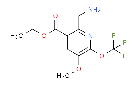 Ethyl 2-(aminomethyl)-5-methoxy-6-(trifluoromethoxy)pyridine-3-carboxylate