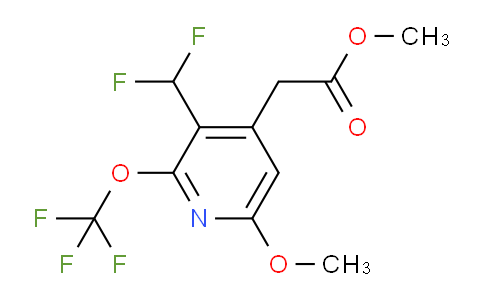 Methyl 3-(difluoromethyl)-6-methoxy-2-(trifluoromethoxy)pyridine-4-acetate