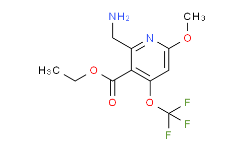 Ethyl 2-(aminomethyl)-6-methoxy-4-(trifluoromethoxy)pyridine-3-carboxylate