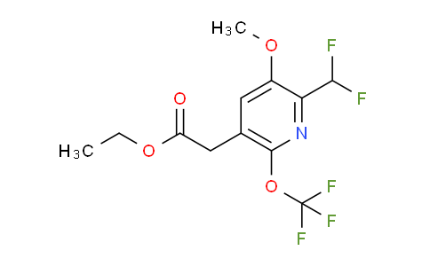 Ethyl 2-(difluoromethyl)-3-methoxy-6-(trifluoromethoxy)pyridine-5-acetate