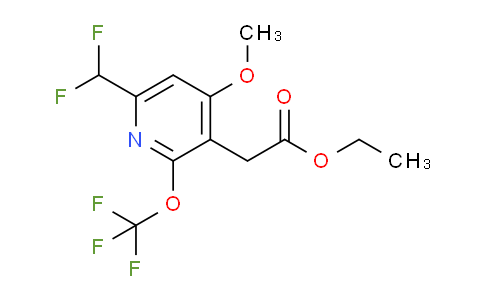Ethyl 6-(difluoromethyl)-4-methoxy-2-(trifluoromethoxy)pyridine-3-acetate