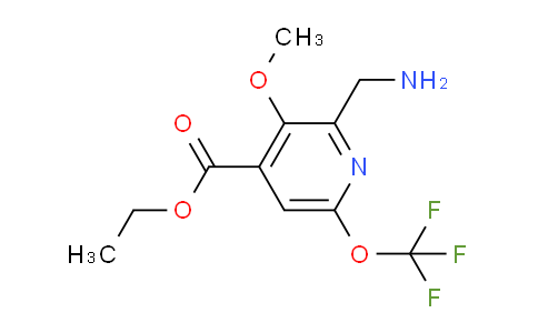 Ethyl 2-(aminomethyl)-3-methoxy-6-(trifluoromethoxy)pyridine-4-carboxylate