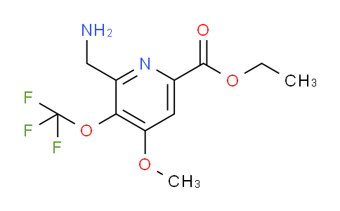 Ethyl 2-(aminomethyl)-4-methoxy-3-(trifluoromethoxy)pyridine-6-carboxylate