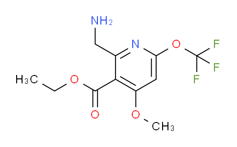 Ethyl 2-(aminomethyl)-4-methoxy-6-(trifluoromethoxy)pyridine-3-carboxylate
