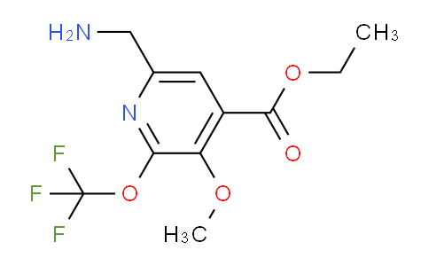 Ethyl 6-(aminomethyl)-3-methoxy-2-(trifluoromethoxy)pyridine-4-carboxylate