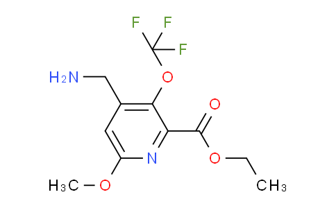 Ethyl 4-(aminomethyl)-6-methoxy-3-(trifluoromethoxy)pyridine-2-carboxylate