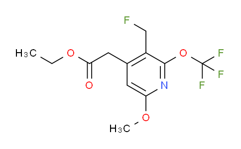 Ethyl 3-(fluoromethyl)-6-methoxy-2-(trifluoromethoxy)pyridine-4-acetate