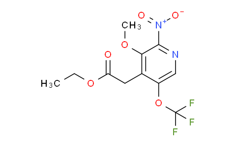 Ethyl 3-methoxy-2-nitro-5-(trifluoromethoxy)pyridine-4-acetate