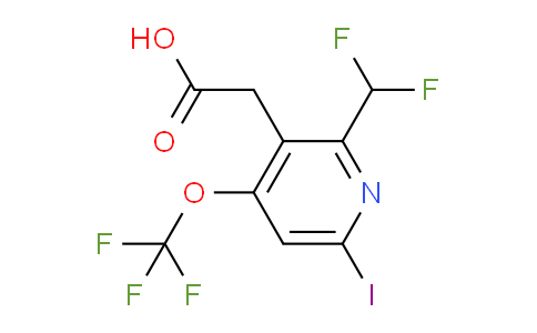 2-(Difluoromethyl)-6-iodo-4-(trifluoromethoxy)pyridine-3-acetic acid