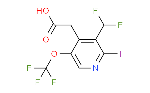 3-(Difluoromethyl)-2-iodo-5-(trifluoromethoxy)pyridine-4-acetic acid