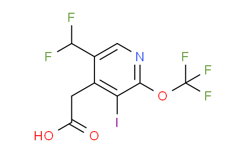 5-(Difluoromethyl)-3-iodo-2-(trifluoromethoxy)pyridine-4-acetic acid