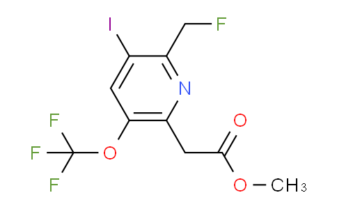 Methyl 2-(fluoromethyl)-3-iodo-5-(trifluoromethoxy)pyridine-6-acetate