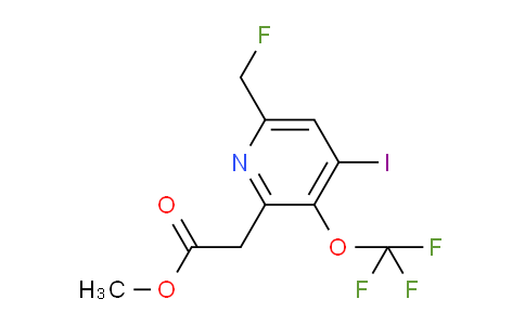 Methyl 6-(fluoromethyl)-4-iodo-3-(trifluoromethoxy)pyridine-2-acetate