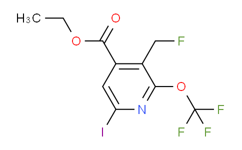 Ethyl 3-(fluoromethyl)-6-iodo-2-(trifluoromethoxy)pyridine-4-carboxylate
