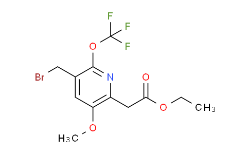 Ethyl 3-(bromomethyl)-5-methoxy-2-(trifluoromethoxy)pyridine-6-acetate