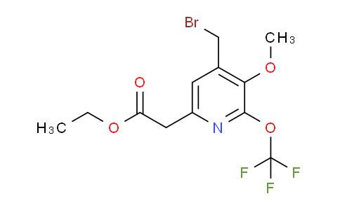 Ethyl 4-(bromomethyl)-3-methoxy-2-(trifluoromethoxy)pyridine-6-acetate
