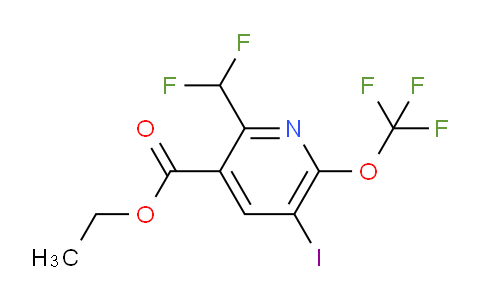 Ethyl 2-(difluoromethyl)-5-iodo-6-(trifluoromethoxy)pyridine-3-carboxylate