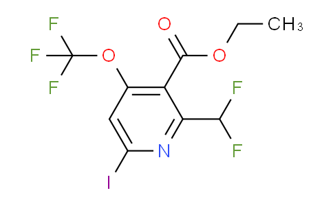 Ethyl 2-(difluoromethyl)-6-iodo-4-(trifluoromethoxy)pyridine-3-carboxylate
