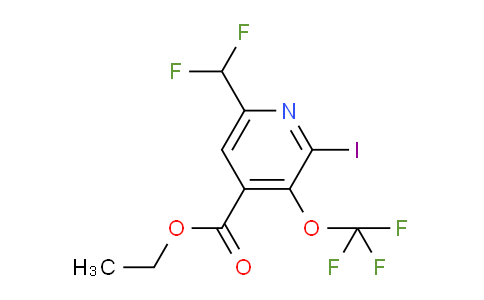 Ethyl 6-(difluoromethyl)-2-iodo-3-(trifluoromethoxy)pyridine-4-carboxylate