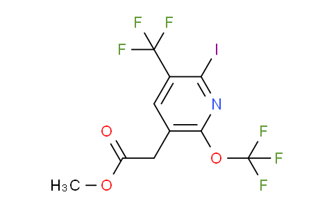 Methyl 2-iodo-6-(trifluoromethoxy)-3-(trifluoromethyl)pyridine-5-acetate