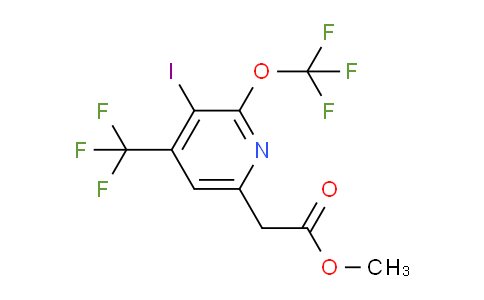 Methyl 3-iodo-2-(trifluoromethoxy)-4-(trifluoromethyl)pyridine-6-acetate