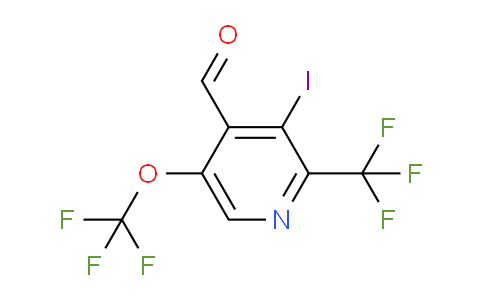 AM151222 | 1805075-47-1 | 3-Iodo-5-(trifluoromethoxy)-2-(trifluoromethyl)pyridine-4-carboxaldehyde