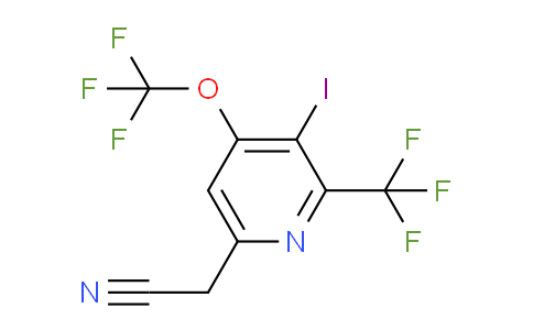 3-Iodo-4-(trifluoromethoxy)-2-(trifluoromethyl)pyridine-6-acetonitrile