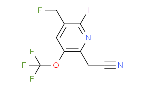 3-(Fluoromethyl)-2-iodo-5-(trifluoromethoxy)pyridine-6-acetonitrile