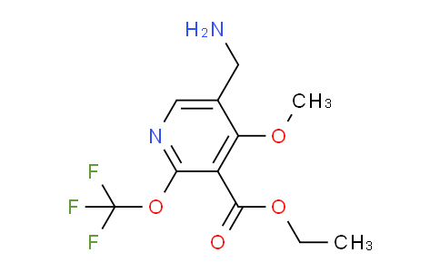 Ethyl 5-(aminomethyl)-4-methoxy-2-(trifluoromethoxy)pyridine-3-carboxylate