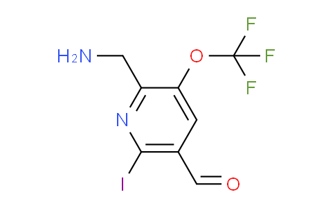2-(Aminomethyl)-6-iodo-3-(trifluoromethoxy)pyridine-5-carboxaldehyde