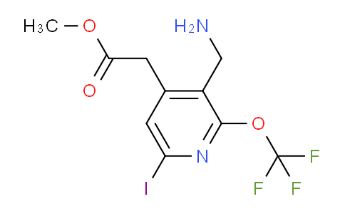 Methyl 3-(aminomethyl)-6-iodo-2-(trifluoromethoxy)pyridine-4-acetate