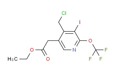 Ethyl 4-(chloromethyl)-3-iodo-2-(trifluoromethoxy)pyridine-5-acetate