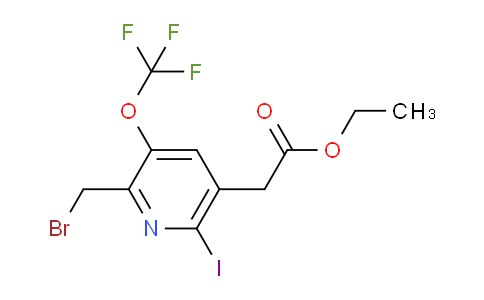 Ethyl 2-(bromomethyl)-6-iodo-3-(trifluoromethoxy)pyridine-5-acetate