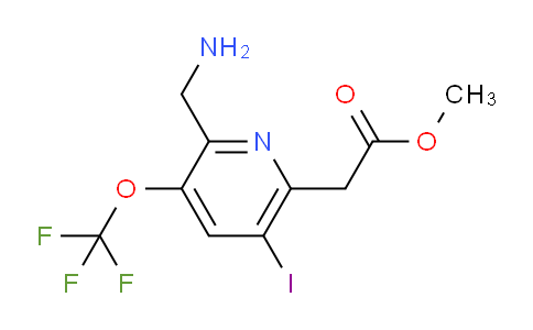 Methyl 2-(aminomethyl)-5-iodo-3-(trifluoromethoxy)pyridine-6-acetate