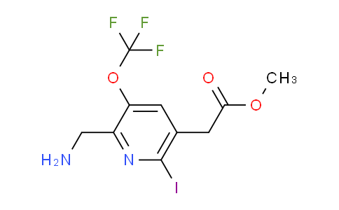 Methyl 2-(aminomethyl)-6-iodo-3-(trifluoromethoxy)pyridine-5-acetate