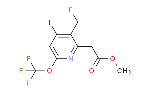 Methyl 3-(fluoromethyl)-4-iodo-6-(trifluoromethoxy)pyridine-2-acetate
