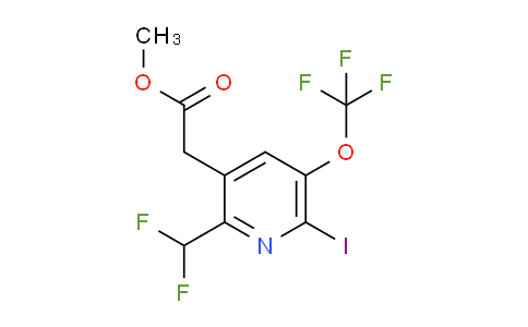 Methyl 2-(difluoromethyl)-6-iodo-5-(trifluoromethoxy)pyridine-3-acetate