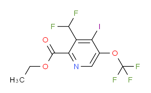 Ethyl 3-(difluoromethyl)-4-iodo-5-(trifluoromethoxy)pyridine-2-carboxylate