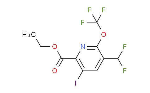 Ethyl 3-(difluoromethyl)-5-iodo-2-(trifluoromethoxy)pyridine-6-carboxylate