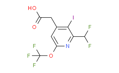 2-(Difluoromethyl)-3-iodo-6-(trifluoromethoxy)pyridine-4-acetic acid