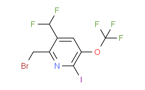 2-(Bromomethyl)-3-(difluoromethyl)-6-iodo-5-(trifluoromethoxy)pyridine