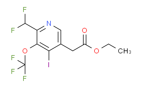 Ethyl 2-(difluoromethyl)-4-iodo-3-(trifluoromethoxy)pyridine-5-acetate