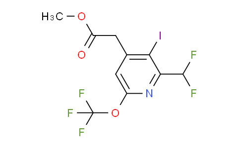 Methyl 2-(difluoromethyl)-3-iodo-6-(trifluoromethoxy)pyridine-4-acetate