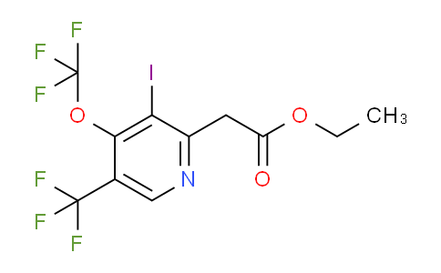 Ethyl 3-iodo-4-(trifluoromethoxy)-5-(trifluoromethyl)pyridine-2-acetate